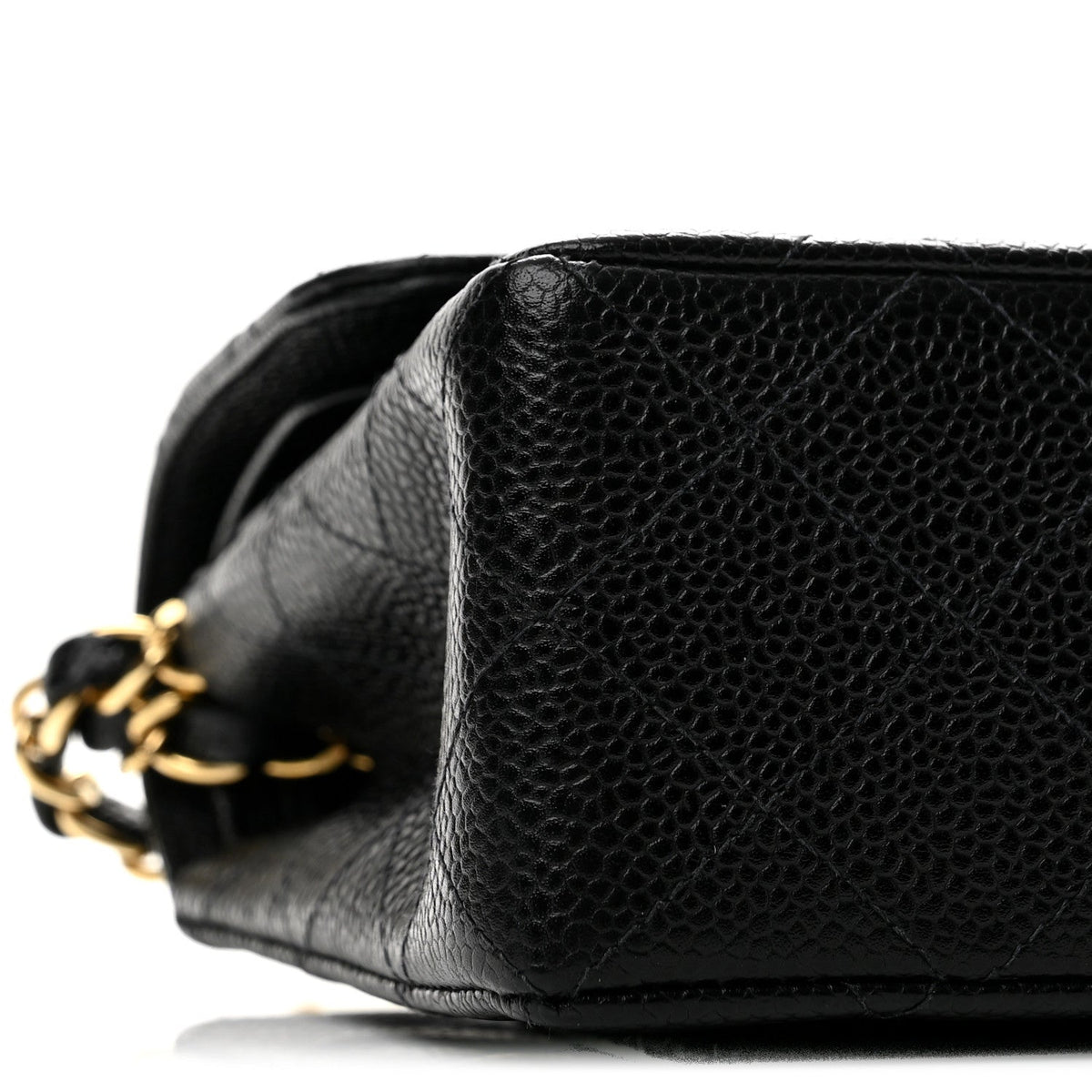 Caviar Quilted Small Double Flap Black