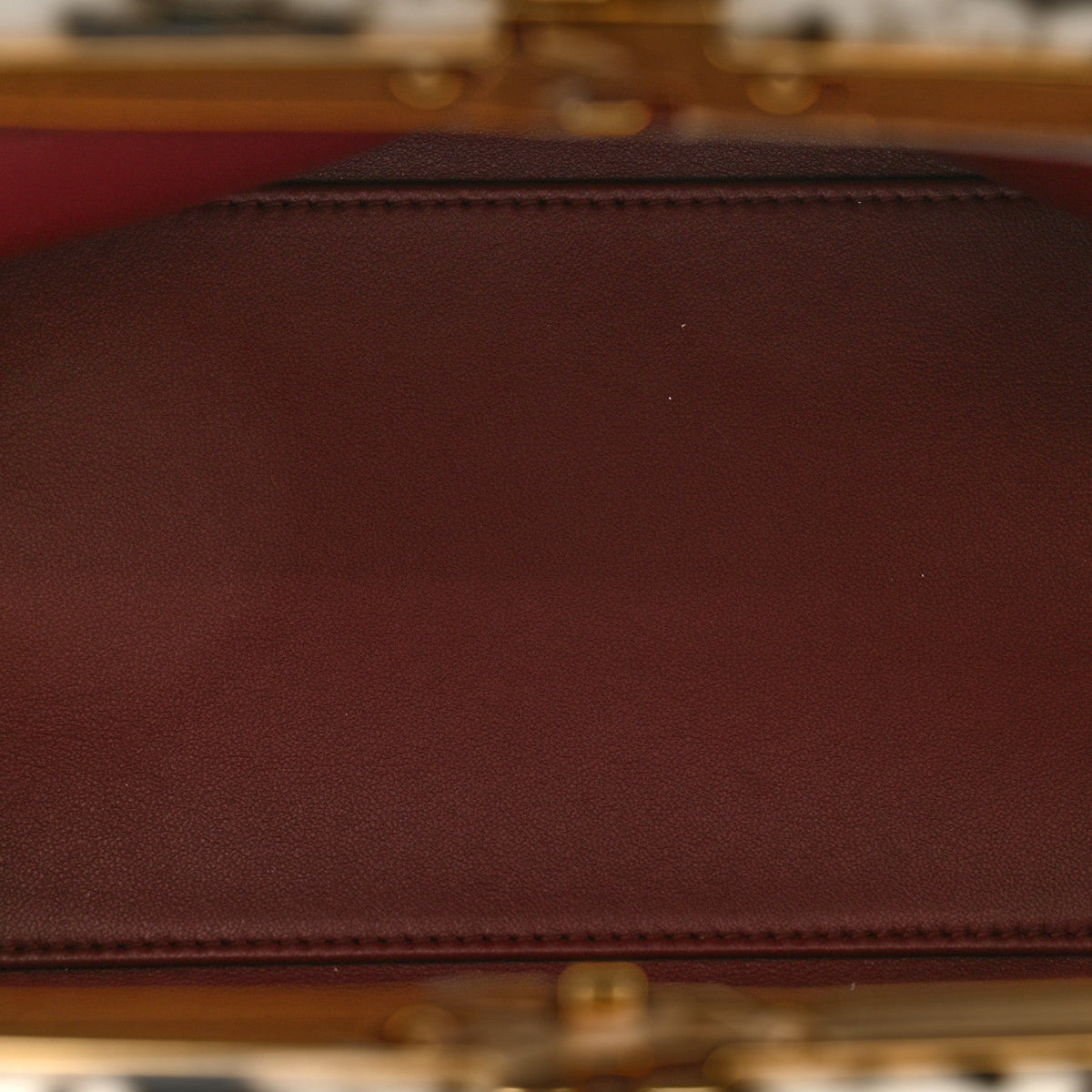 Lambskin Pony Hair Printed Clutch With Chain Black White