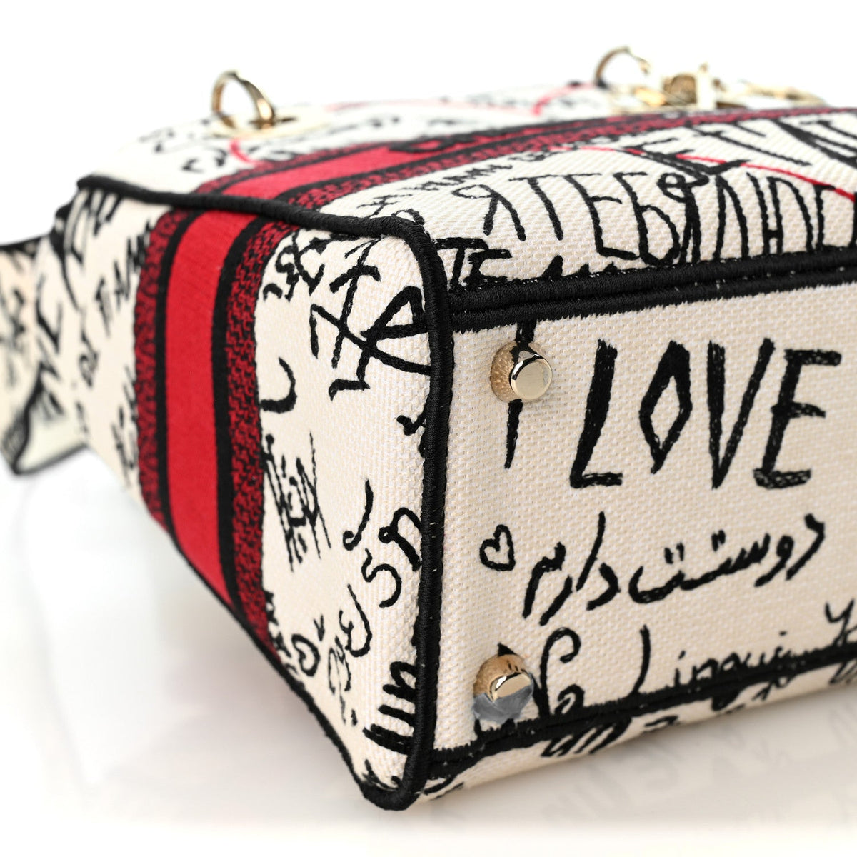 Canvas Medium DiorAmour Graffiti Lady D-Lite Latte