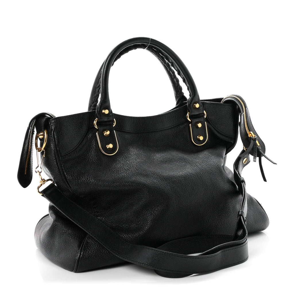 Chevre Gold Metallic Edge Hardware Velo Black