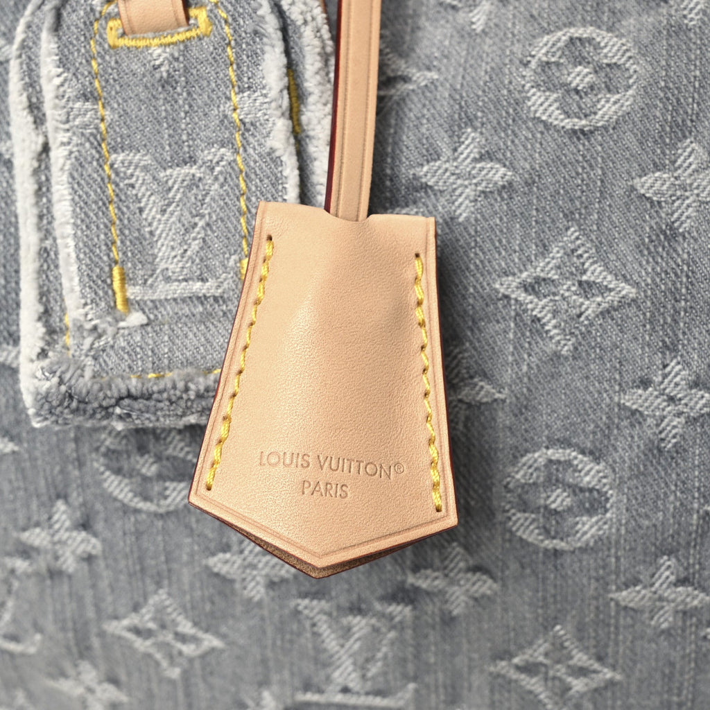 Monogram Denim Speedy Soft 30 Washed Gray