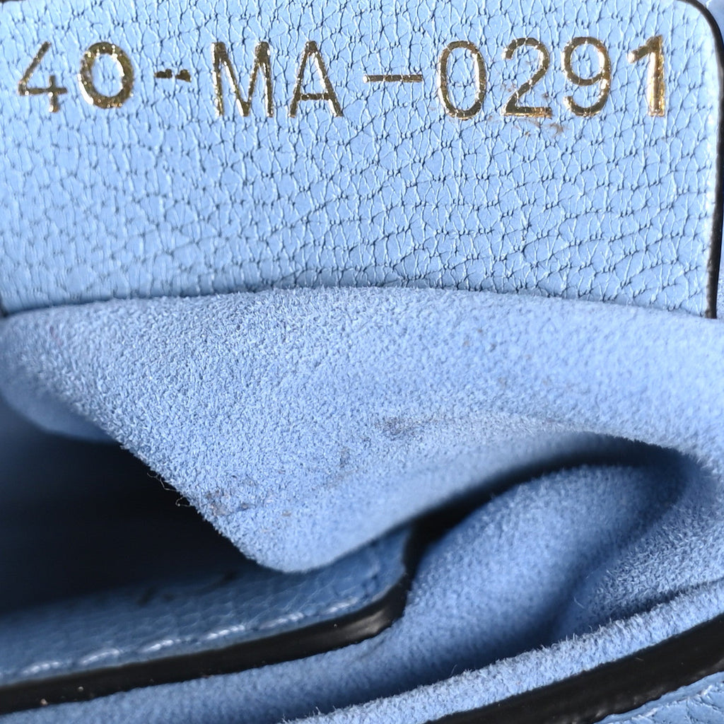 Goatskin Micro Saddle Bag Cloud Blue