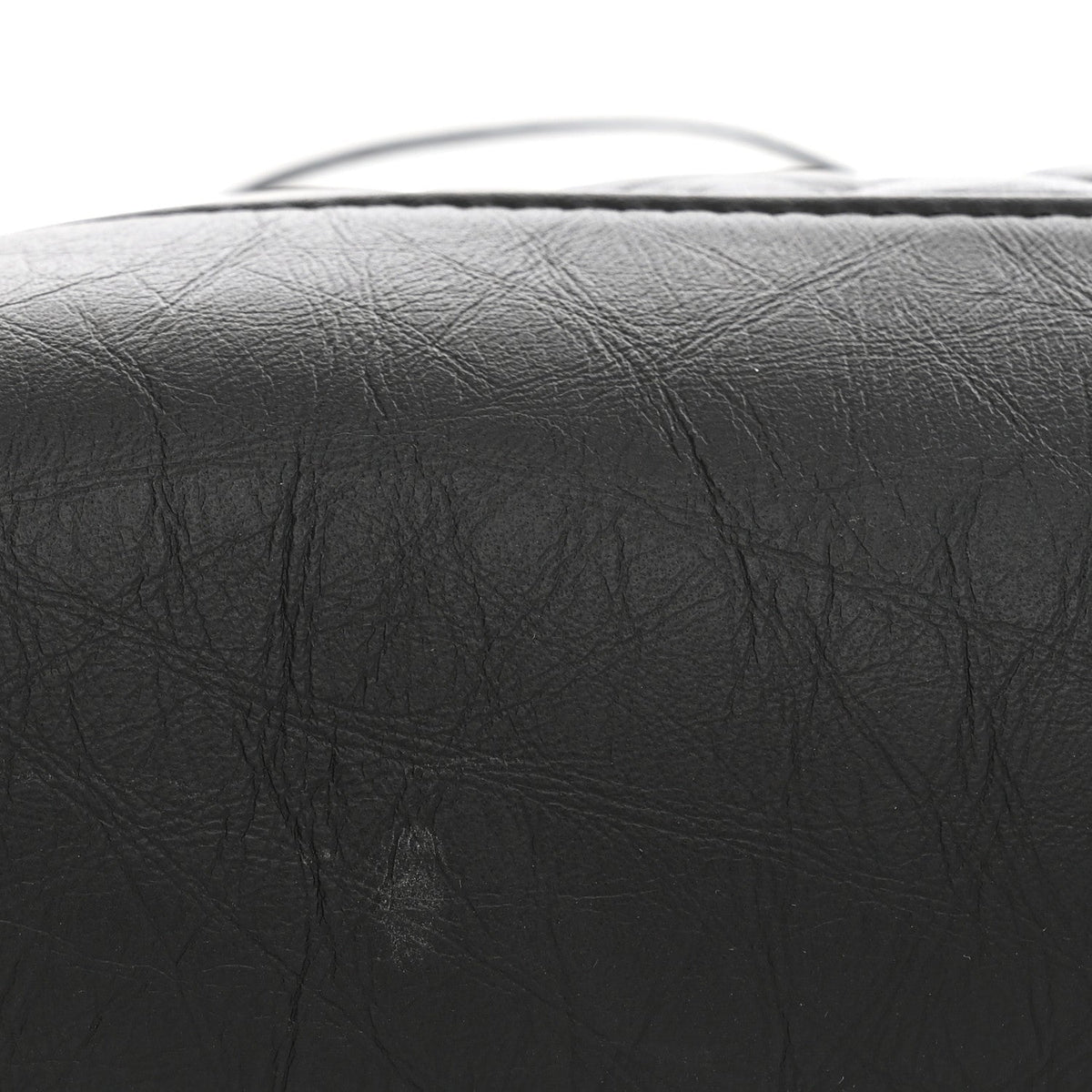 Aged Calfskin Quilted Mini 31 Shopping Bag Black