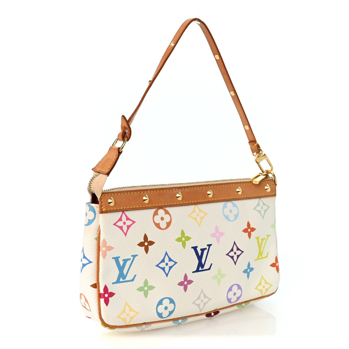 Monogram Multicolor Pochette Accessories White