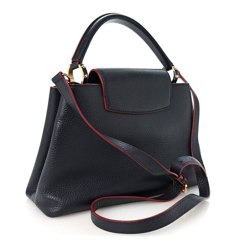 Taurillon Capucines PM Marine Rouge