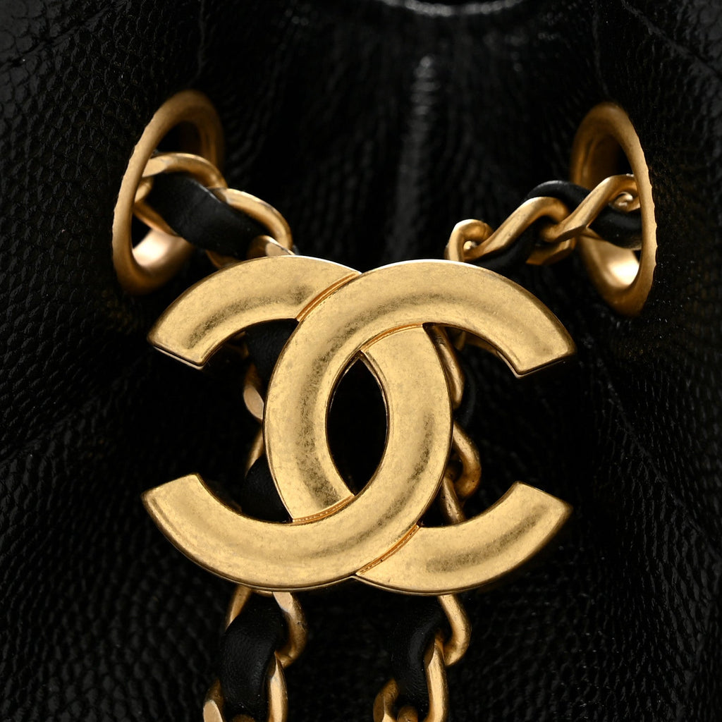 Caviar Quilted Small Chanel 25 Handbag Black