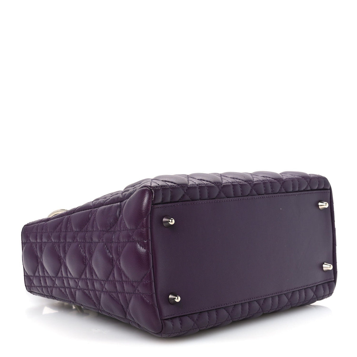 Lambskin Cannage Medium Lady Dior Purple