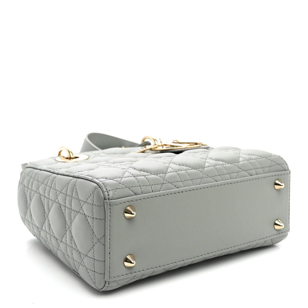Lambskin Cannage Small My ABCDior Lady Dior Grey