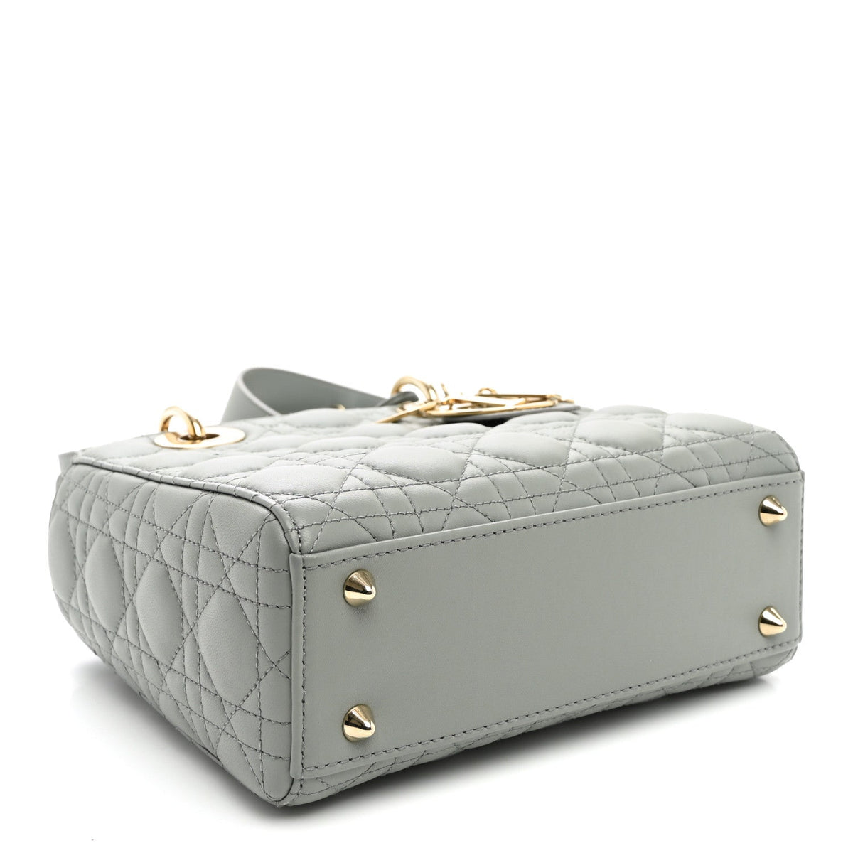 Lambskin Cannage Small My ABCDior Lady Dior Grey