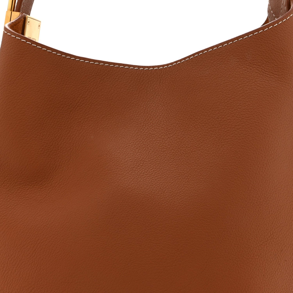 Grained Calfskin Low Key Hobo PM Cognac