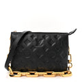 Lambskin Embossed Monogram Coussin BB Black