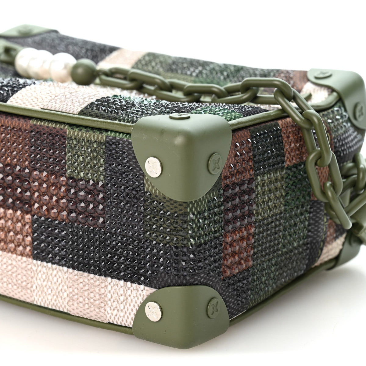 Strass Pearl Damoflage Mini Soft Trunk  Green
