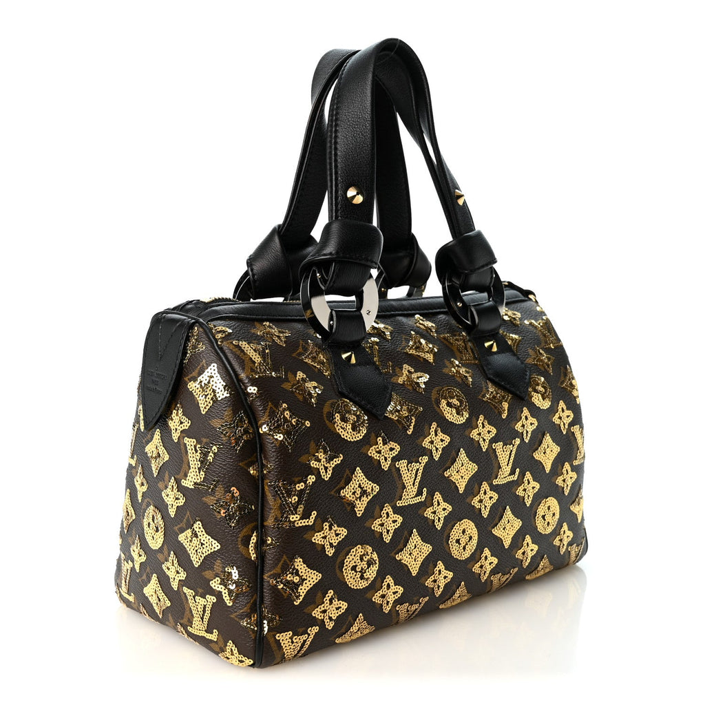 Monogram Sequins Eclipse Speedy 28 Gold