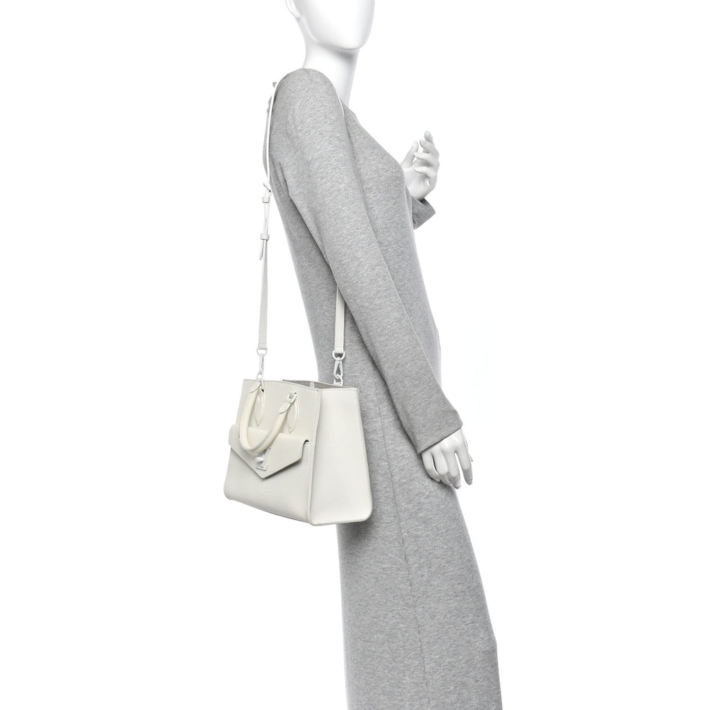 Soft Calfskin Lockme Tote PM White
