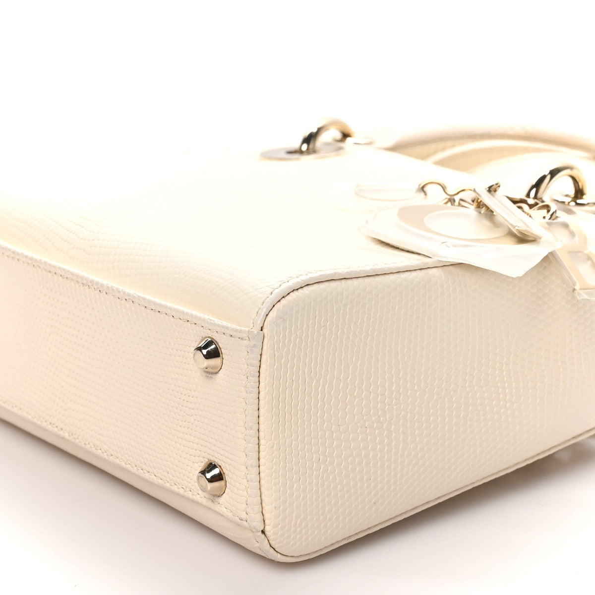 Lizard Mini Lady Dior Latte