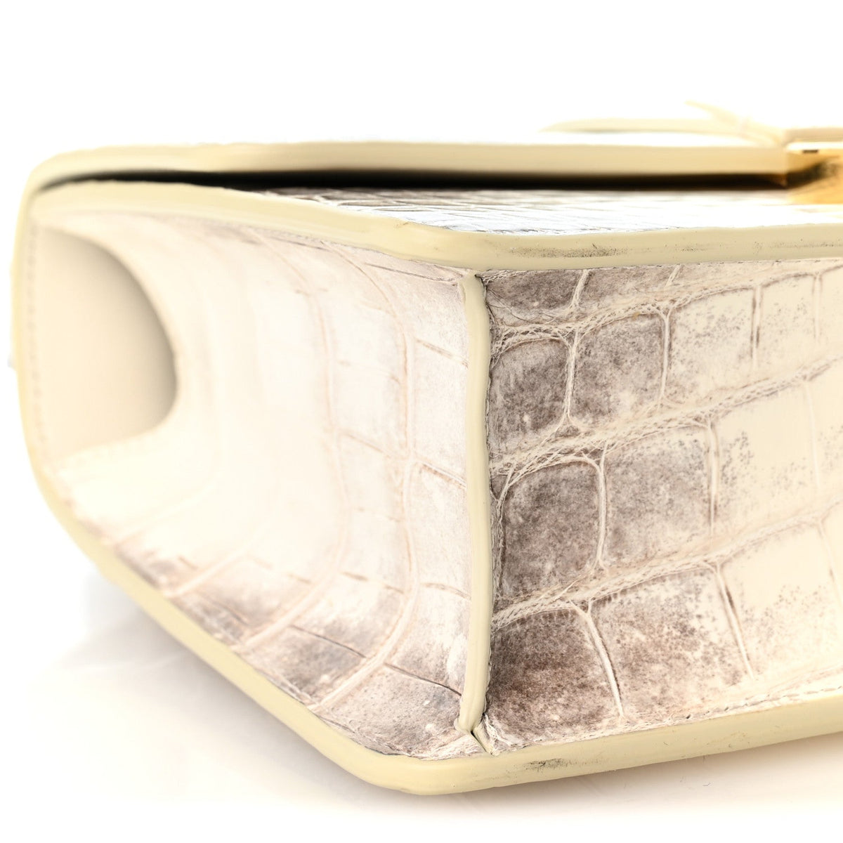 Niloticus Crocodile Himalaya 30 Montaigne Flap Bag Latte