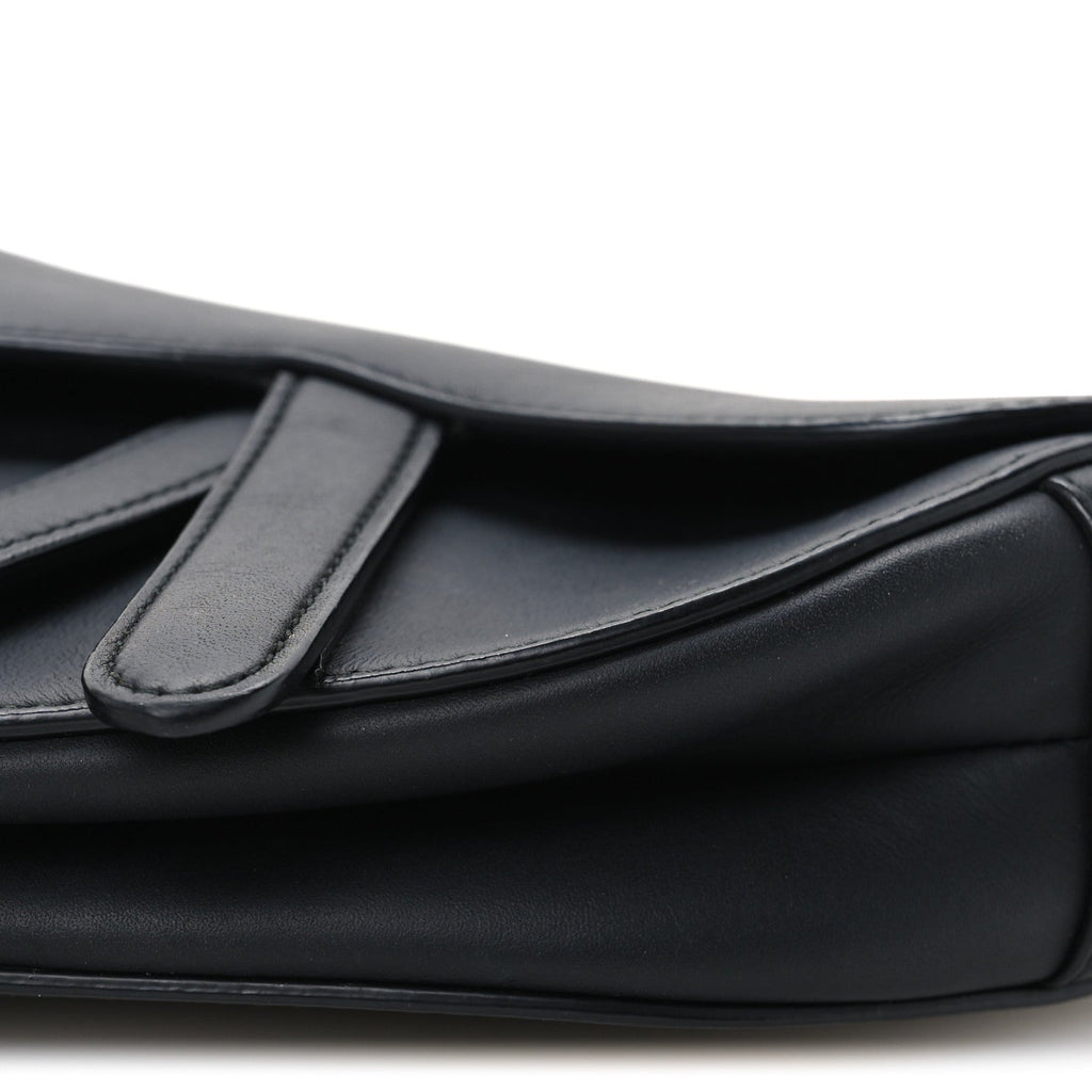 Ultra Matte Calfskin Mini Saddle Bag Black