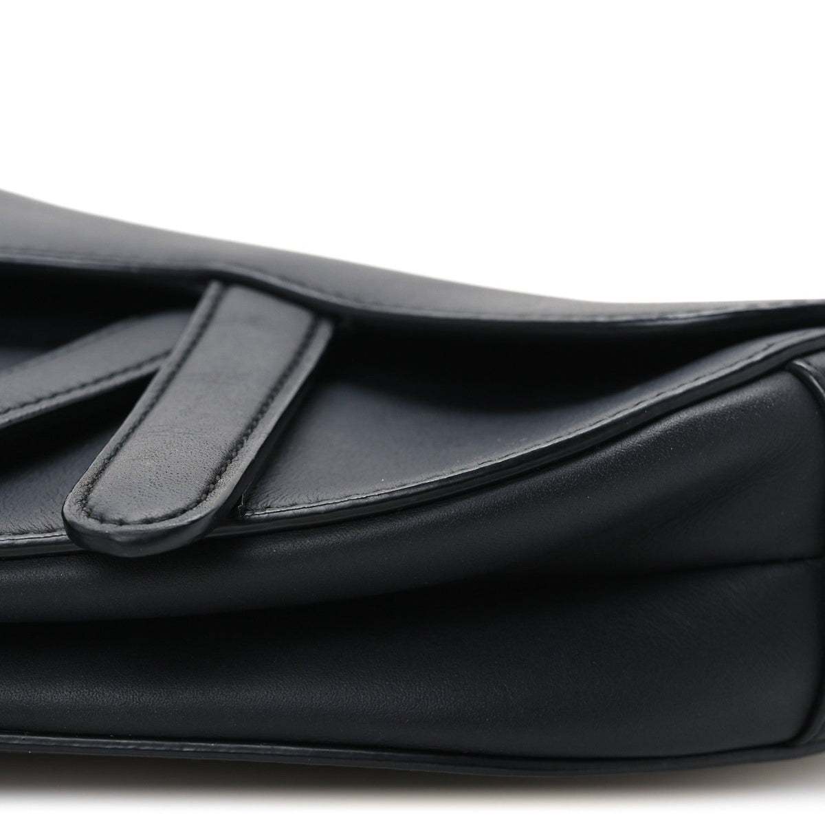 Ultra Matte Calfskin Mini Saddle Bag Black