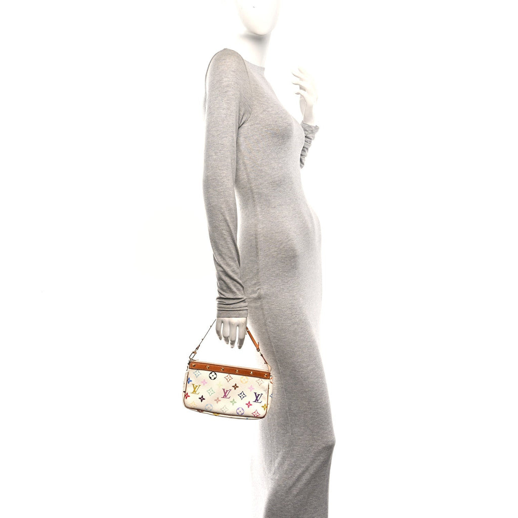 Monogram Multicolor Pochette Accessories White