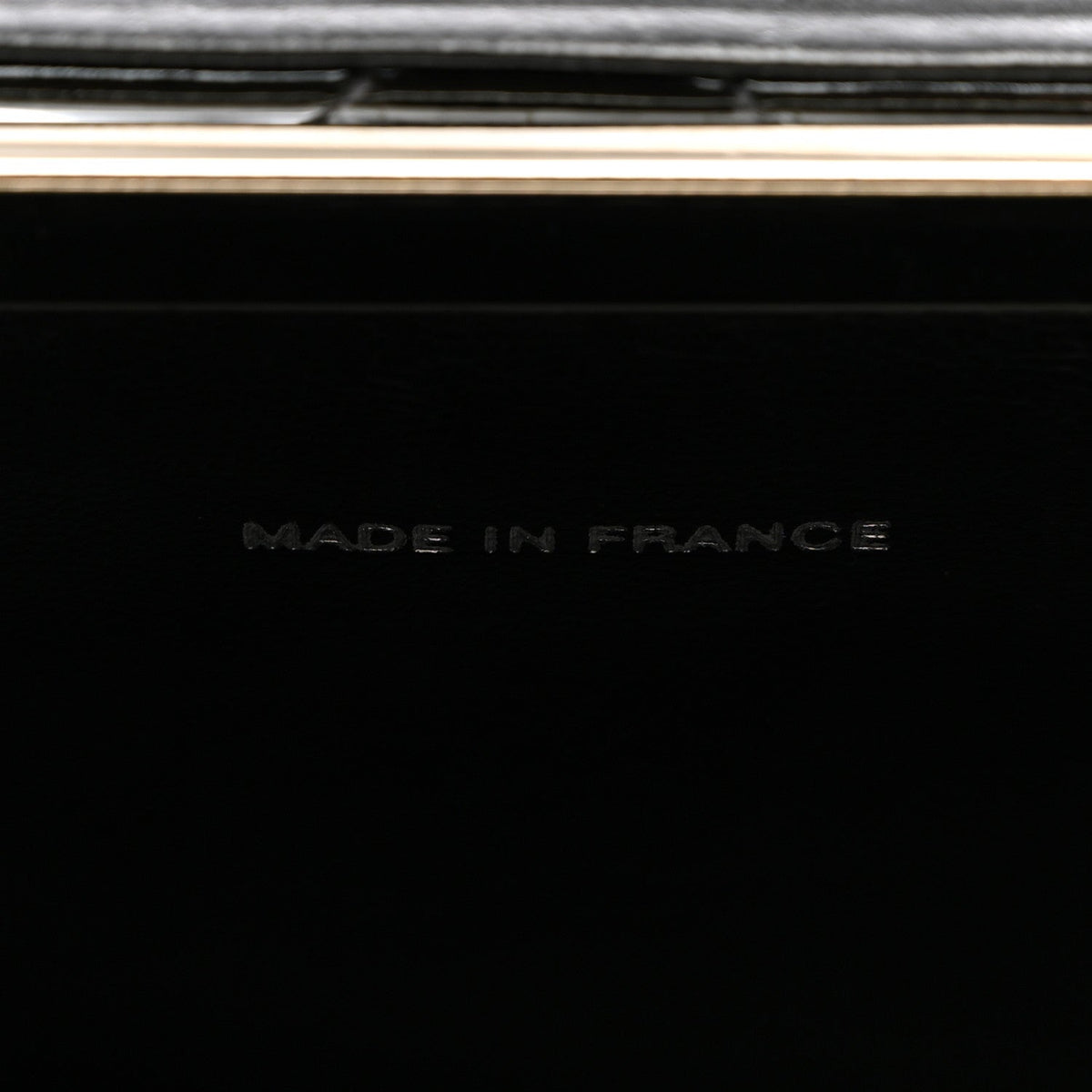 Patent Quilted Vanity Clutch Black