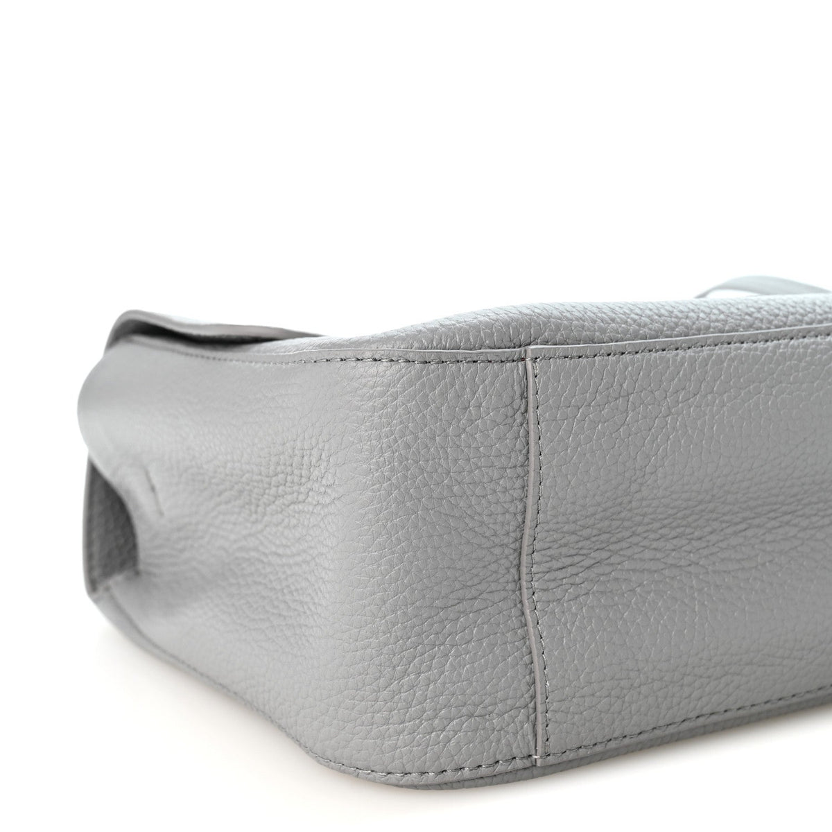 Grained Calfskin Small Souplissimo Maxi Flap Grey