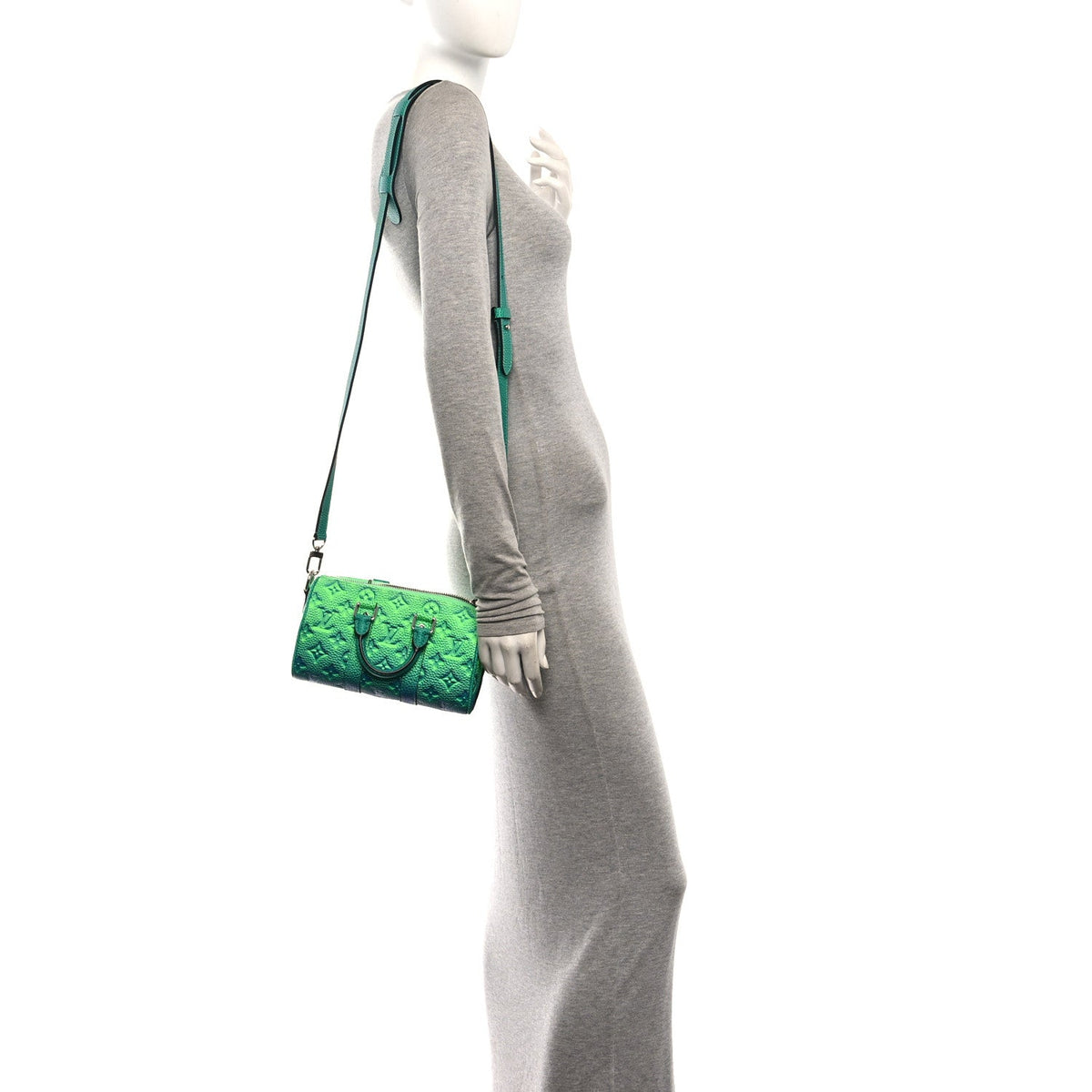 Taurillon Illusion Keepall XS Bleu Vert