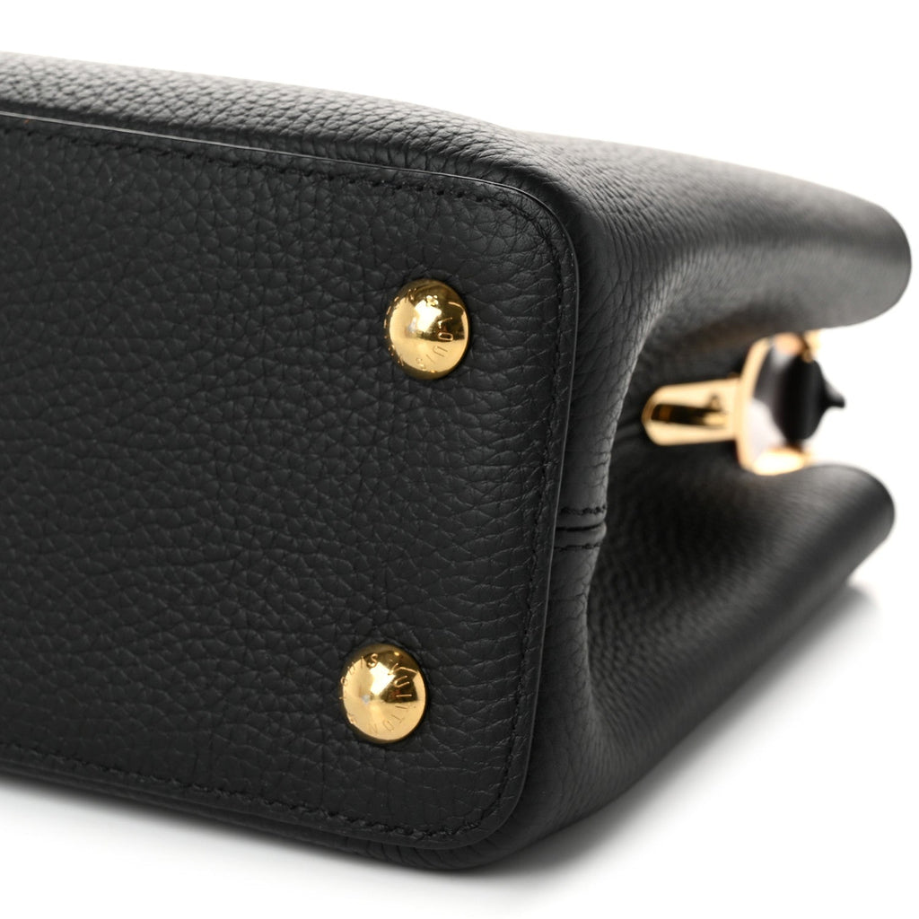 Taurillon Capucines MM Black Rose Berlingot