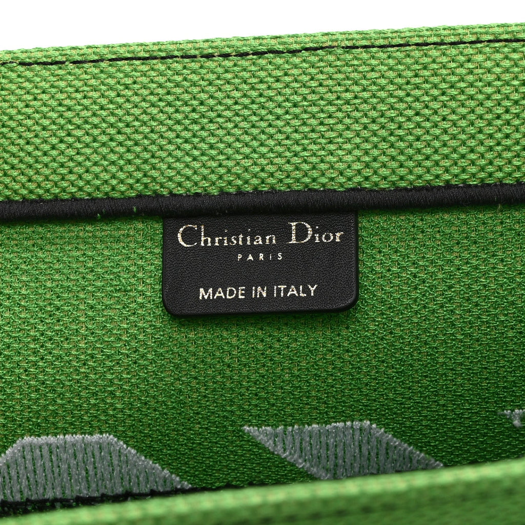 Canvas Embroidered Medium Jungle Pop Book Tote Green Multicolor