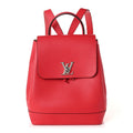 Soft Calfskin Lockme Backpack Poppy
