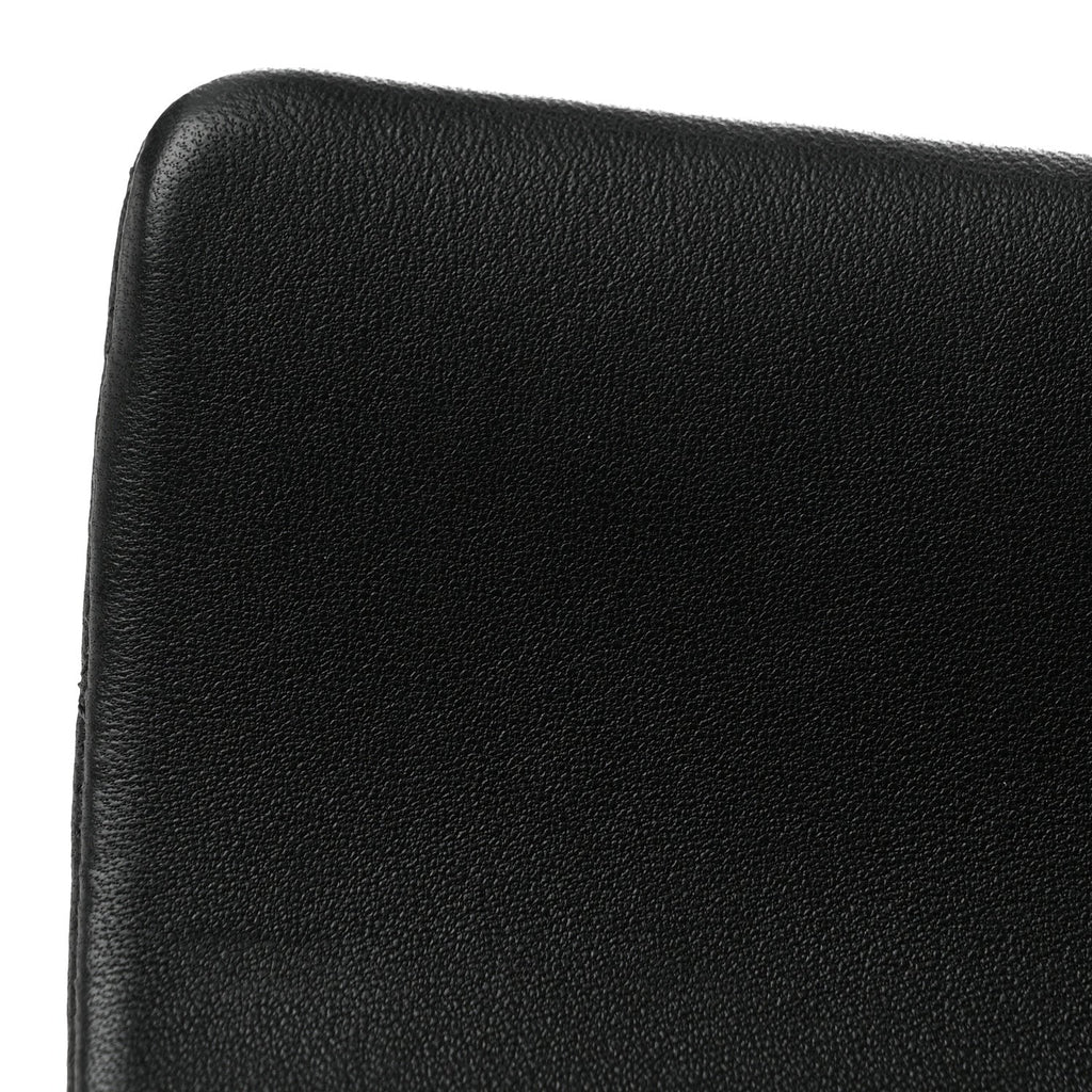 Lambskin Quilted Top Handle East West Flap Black