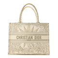 Canvas Embroidered Medium Rêve d'Infini Book Tote Gold