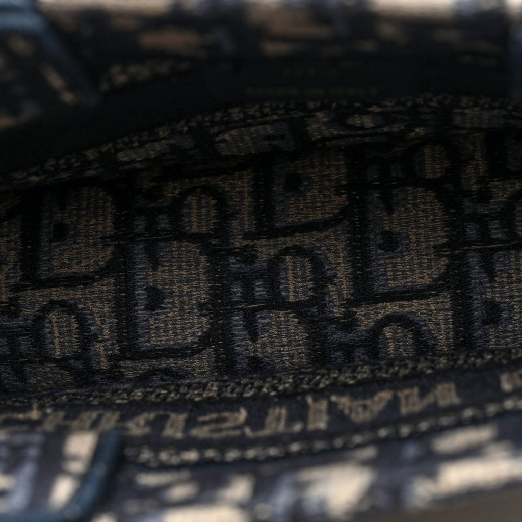 Oblique Mini Book Tote With Strap Blue Multicolor