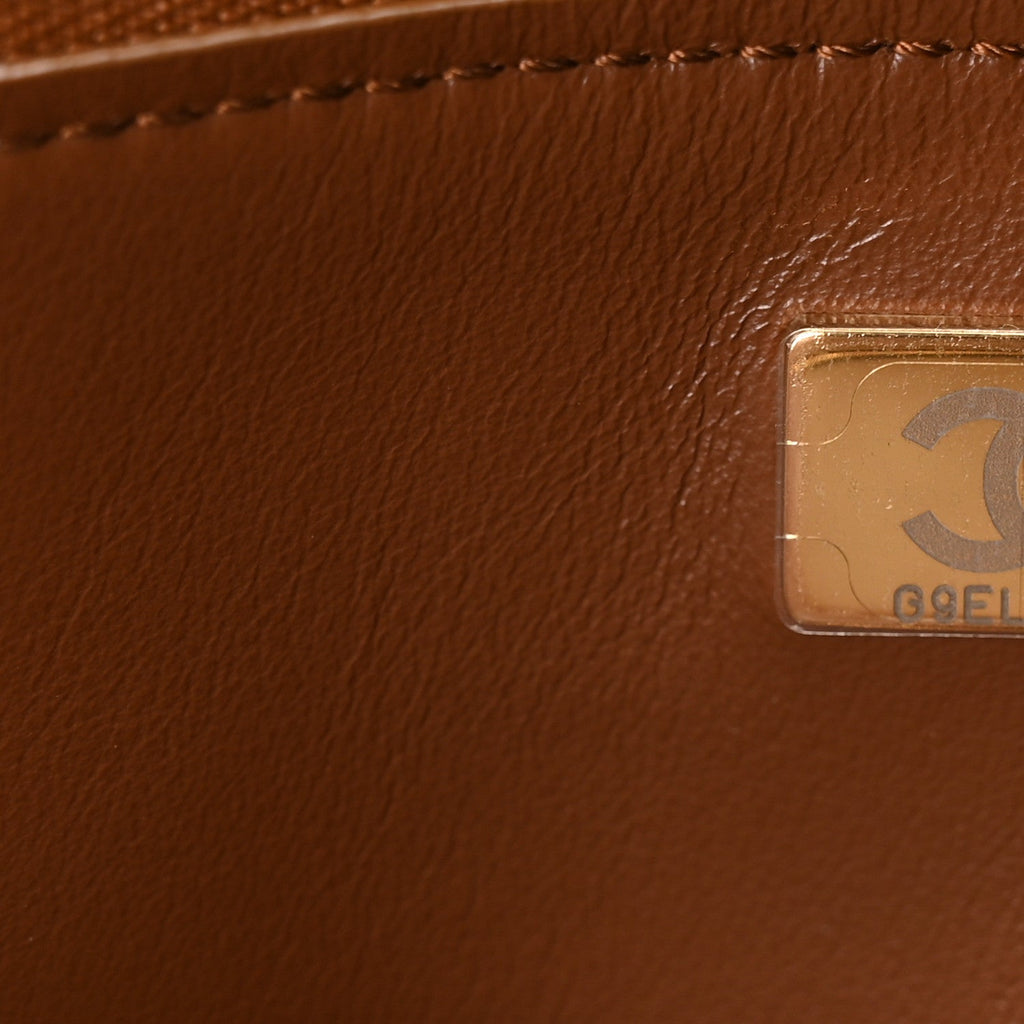 Suede Calfskin Small Souplissimo Maxi Flap Camel