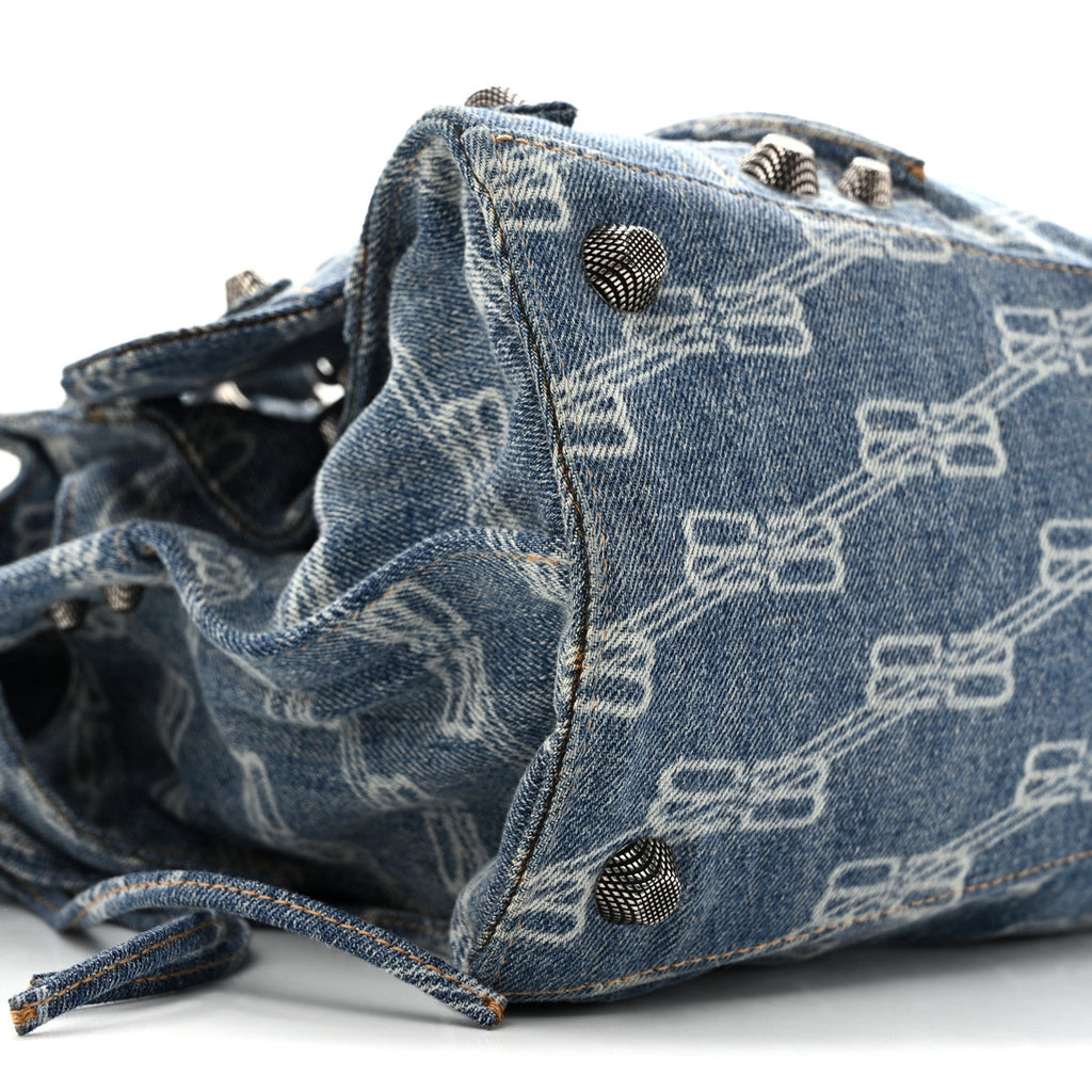 Denim BB Monogram Neo Cagole City Handbag Blue