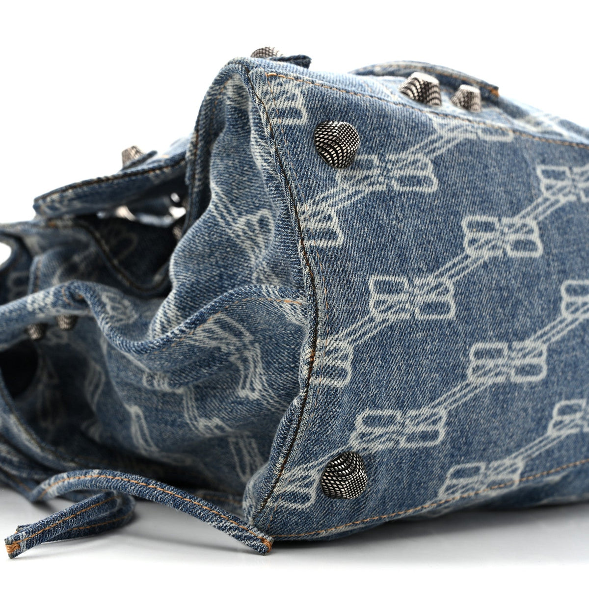 Denim BB Monogram Neo Cagole City Handbag Blue