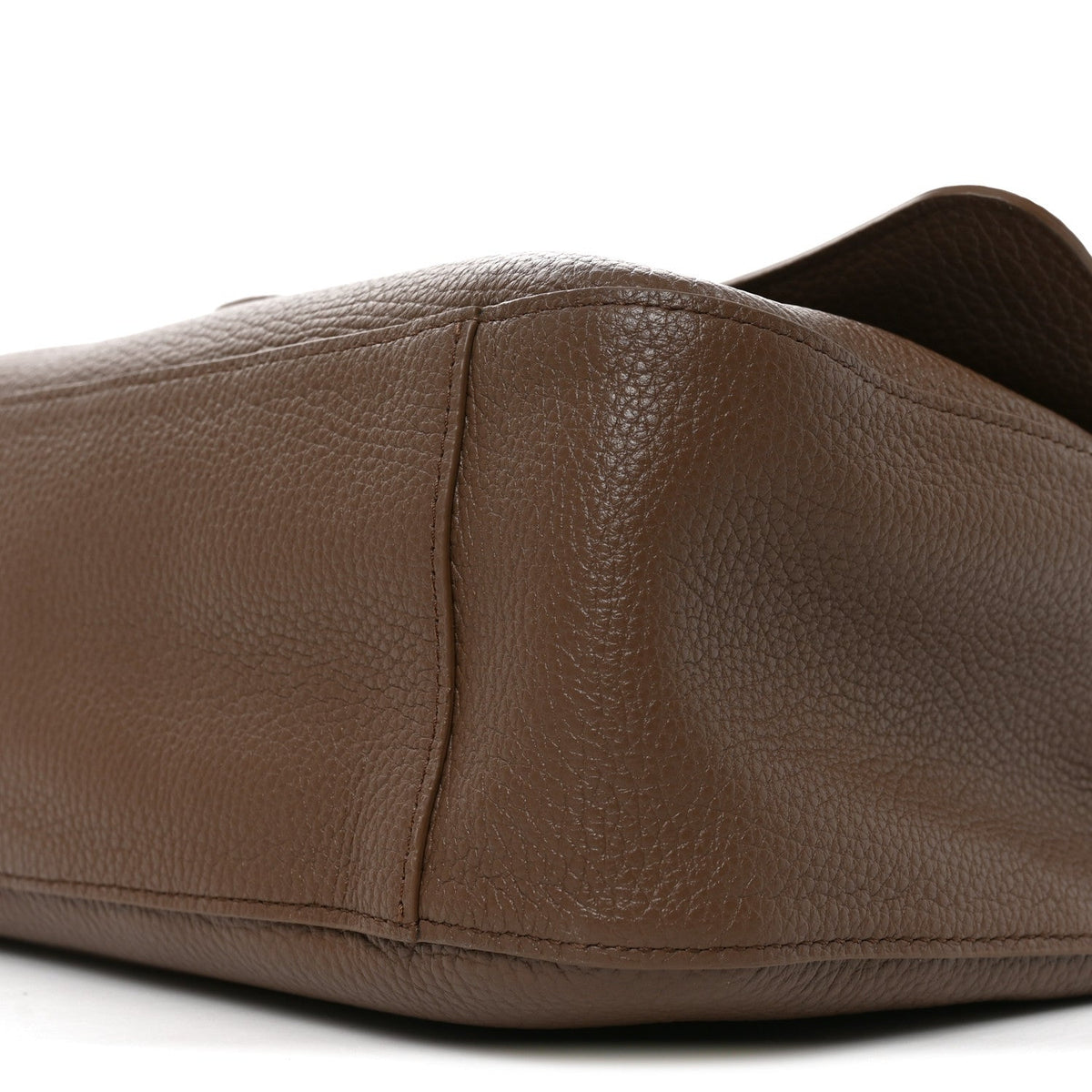Grained Calfskin Small Souplissimo Maxi Flap Light Brown