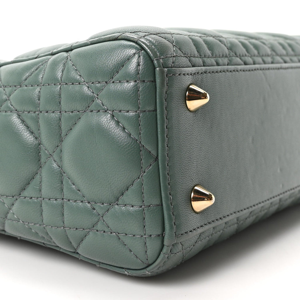 Lambskin Cannage Small Lady Dior Army Green