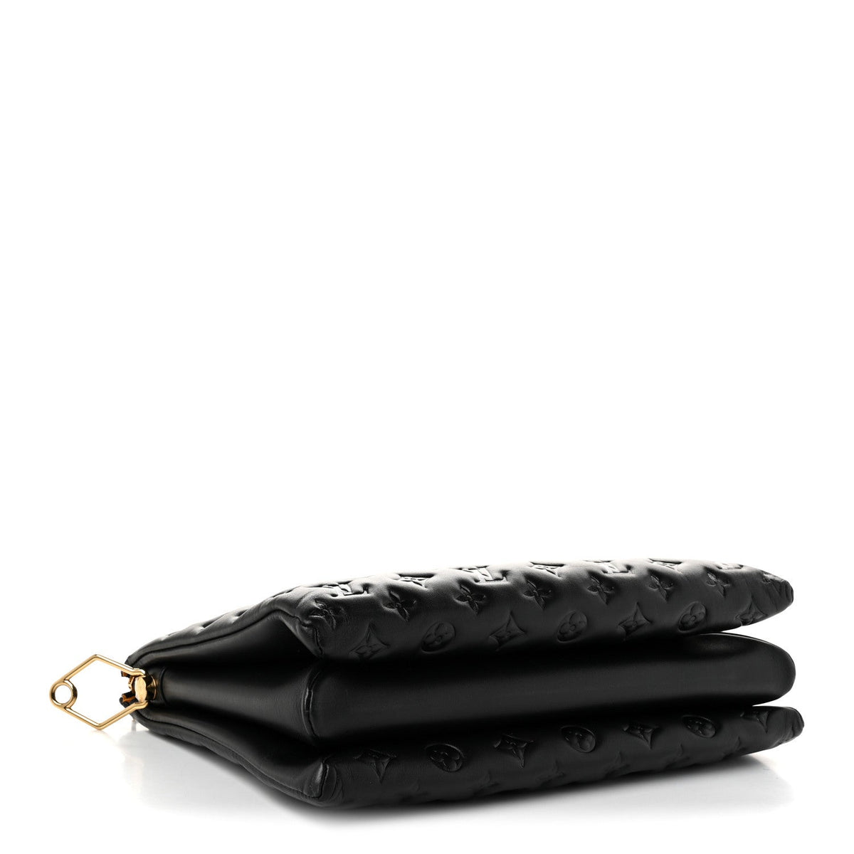 Lambskin Embossed Monogram Coussin MM Black