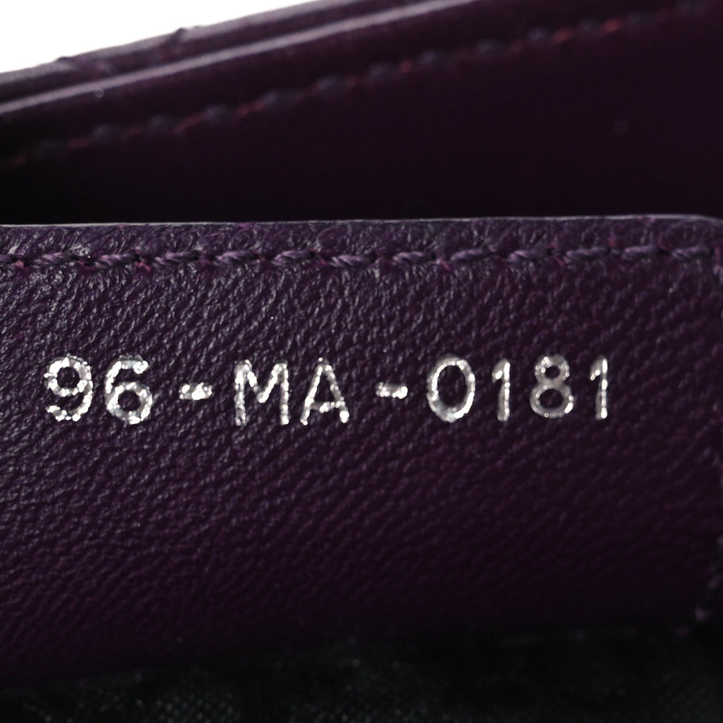 Lambskin Cannage Medium Lady Dior Purple