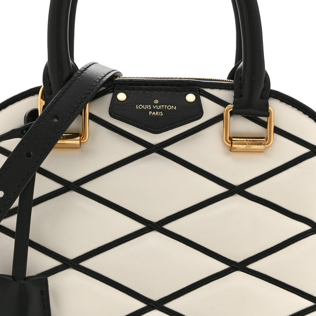 Lambskin Malletage Alma BB Black White