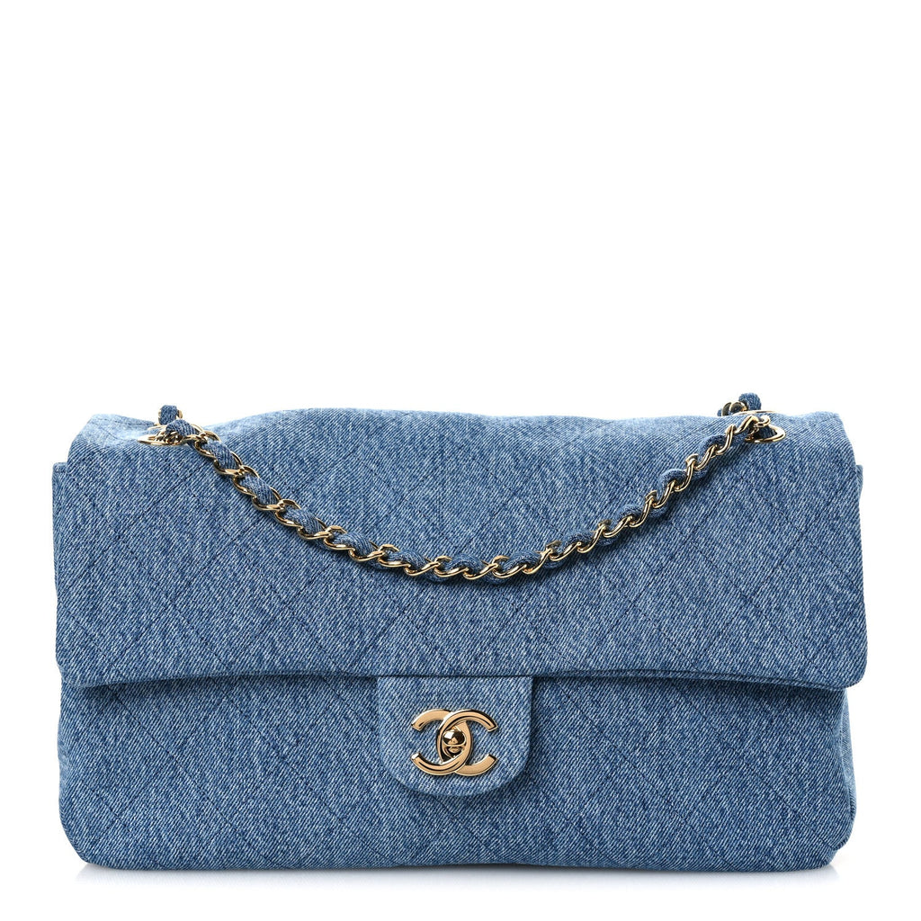 Denim Small Souplissimo Maxi Flap Blue
