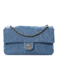 Denim Small Souplissimo Maxi Flap Blue