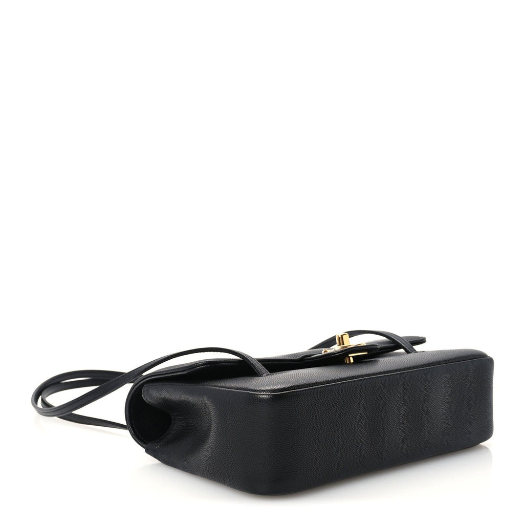 Shiny Caviar Preppy Coco Small Flap Black