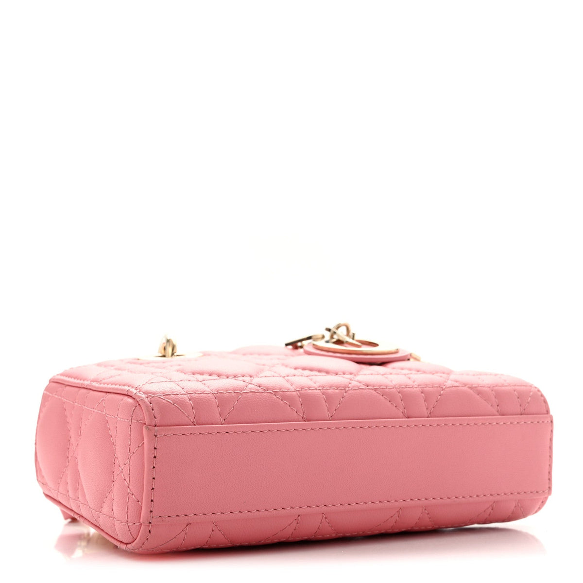 Lambskin Cannage Micro Lady D-Joy Pink