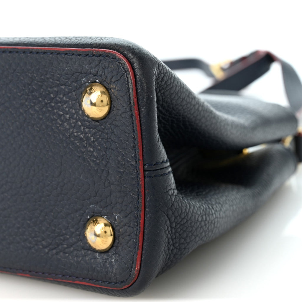 Taurillon Capucines PM Marine Rouge