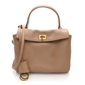 Natural Smooth Calfskin Mini Rodeo Top Handle Handbag Latte