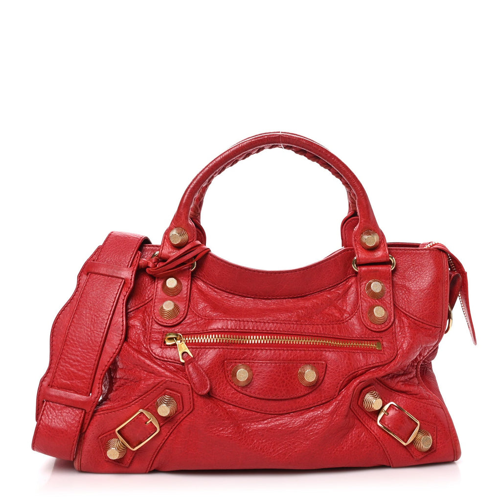 Agneau Giant 21 Gold Hardware City Rouge Coquelicot