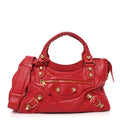 Agneau Giant 21 Gold Hardware City Rouge Coquelicot