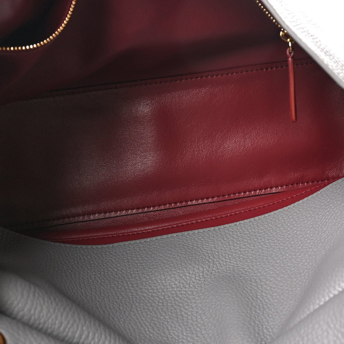 Grained Calfskin Small Souplissimo Maxi Flap Grey