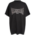 Balenciaga Men's Oversized Logo T-Shirt in Washed Black/Black